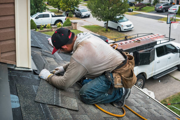 Professional Roofing technician working in Gerlaw, IL